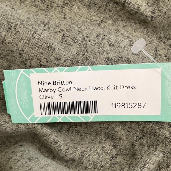 Nine Britton olive cowl neck knit dress size small - Picture 5 of 5